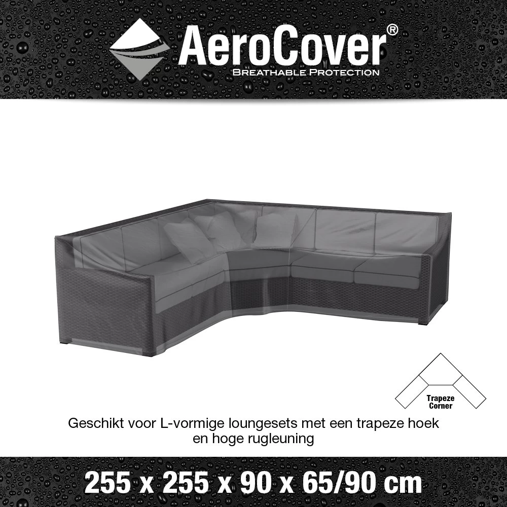 AeroCover Loungesethoes Hoekset Trapeze 255 X 255 X 65/90 Cm 5 AeroCover Loungesethoes Hoekset Trapeze 255 X 255 X 65/90 Cm - Afbeelding 3