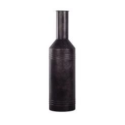 Fles Metaal Rustique Black - H 68 X D 18 Cm