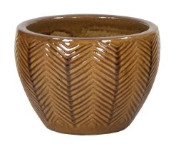 Portly Egg Fishbone Honey - Ø 46 X H 33 Cm