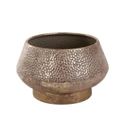 Pot Metaal White Gold - H 20,5 X D 32 Cm