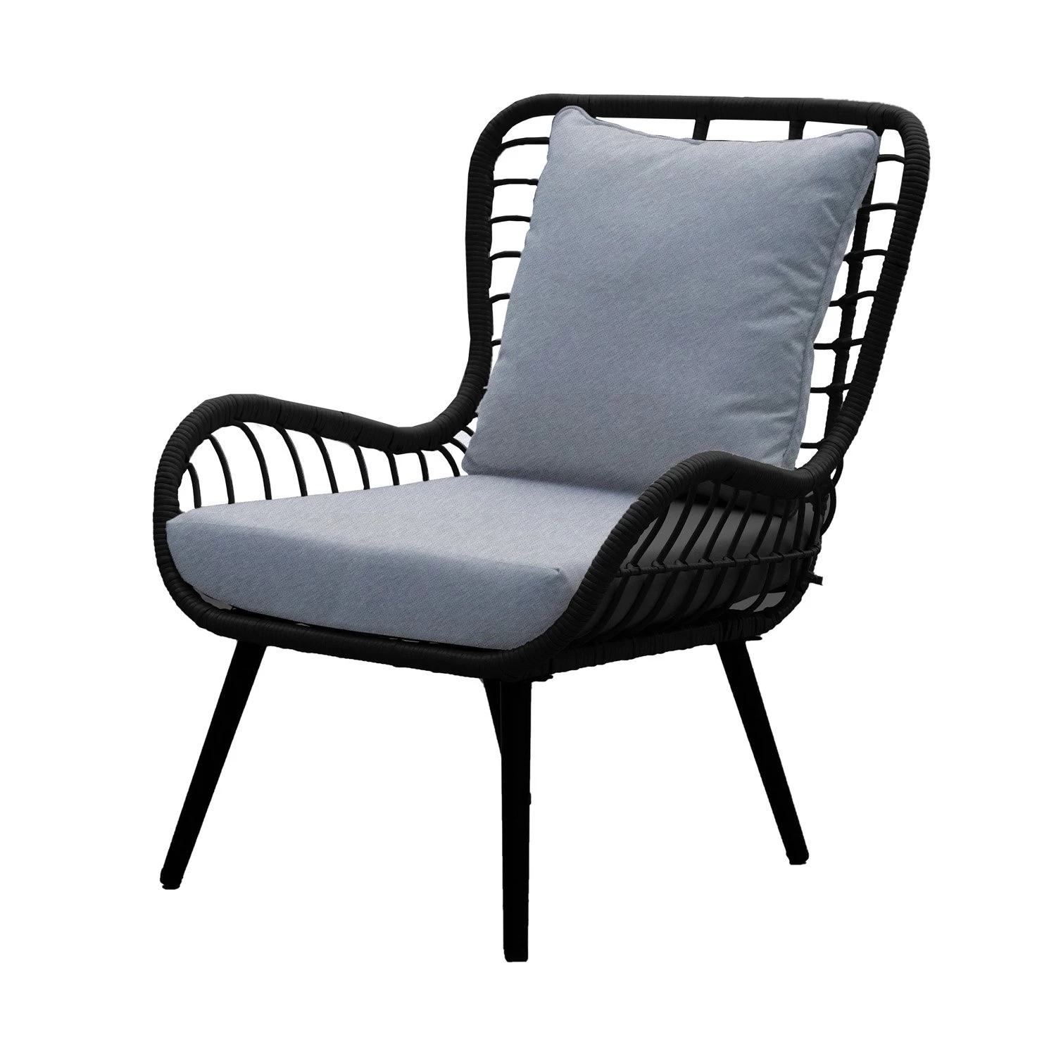 Royal Seasons COCOON Vlinderstoel Met Voetensteun Zwart 4 Royal Seasons COCOON Vlinderstoel Met Voetensteun Zwart - Afbeelding 2