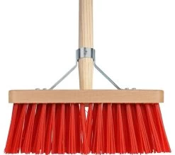 Talen Tools Bezem Kunststof Rood Incl. Steel 28 Cm